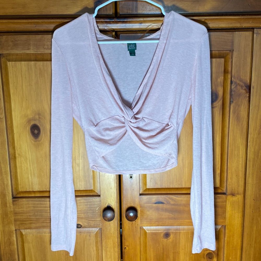 wild fable Cropped Sexy Date Night Light Pink Top Shirt